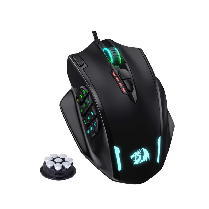 Redragon M908 IMPACT: Mouse Gamer MMO con 18 Botones Programables