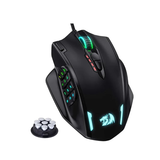 Redragon M908 IMPACT: Mouse Gamer MMO con 18 Botones Programables