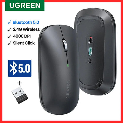 Ugreen Slim Multi-Device: Mouse Bluetooth & 2.4G Ultra-Silencioso