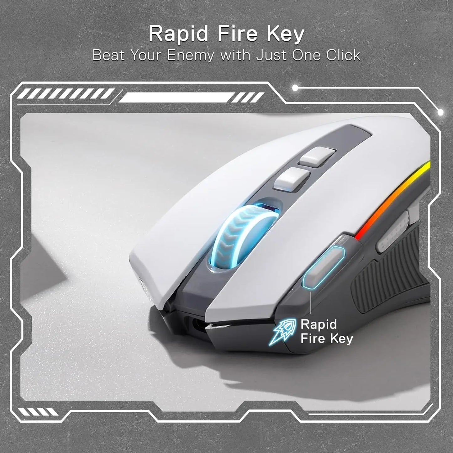 Redragon M612-PRO Predator: Wireless Tri-Mode & 9 Botones