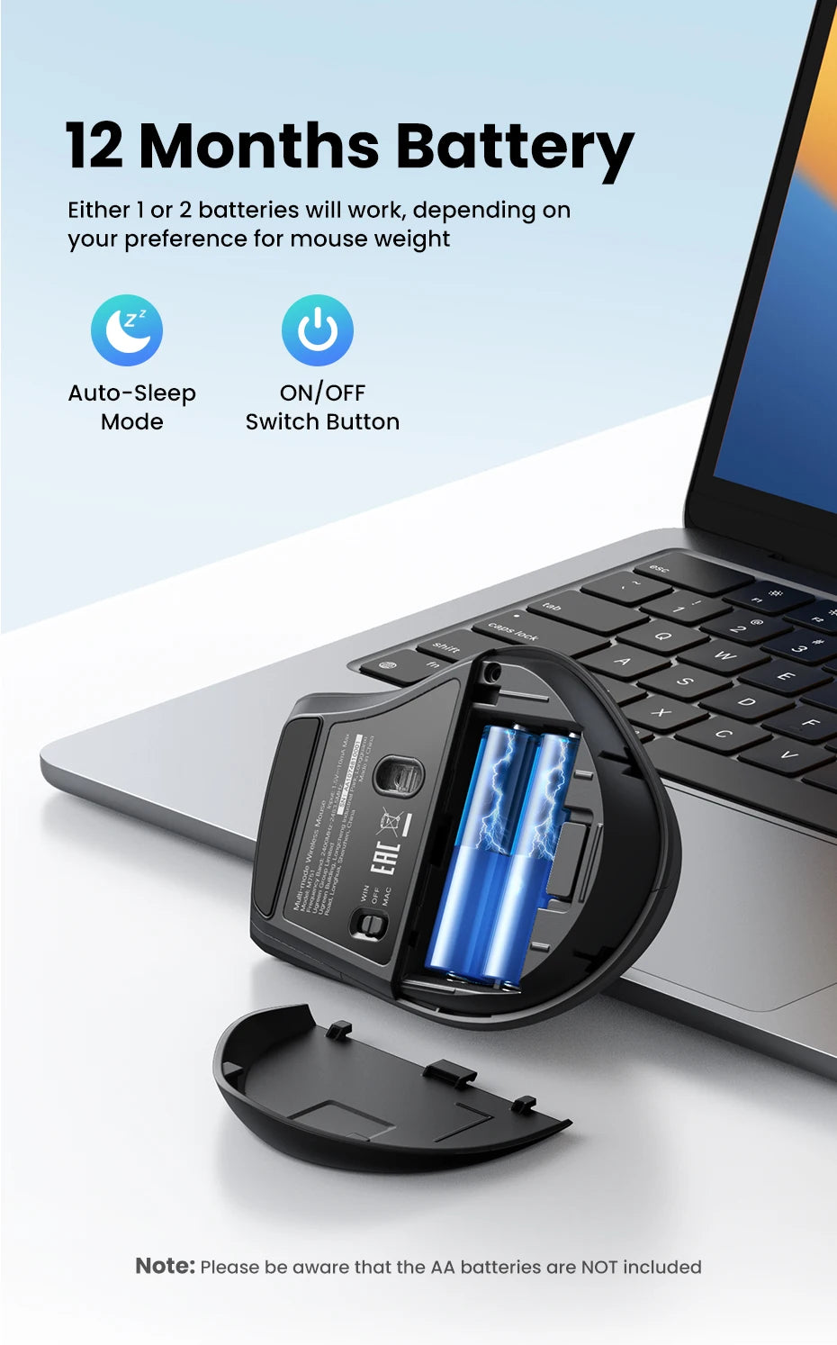Mouse Ugreen Hyper-Fast Scroll: Bluetooth 5.4 & 5000 DPI Pro