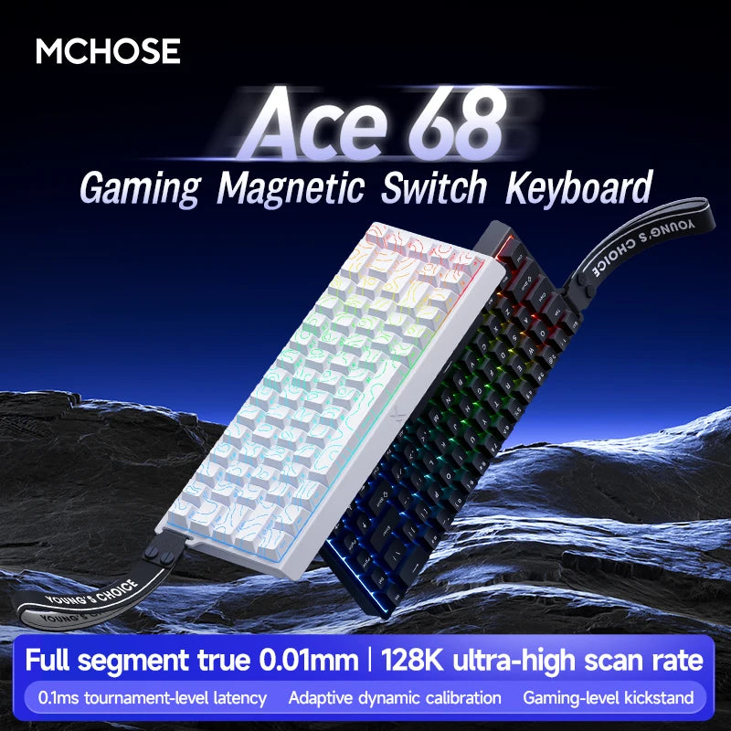 MCHOSE ACE68: Teclado Magnético 8000Hz (Rapid Trigger 0.01mm)