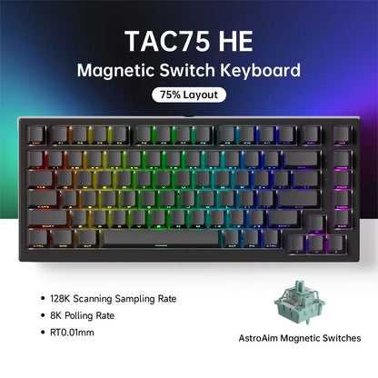 AKKO TAC75 HE: Teclado Magnético 8K (Rapid Trigger 0.005mm)