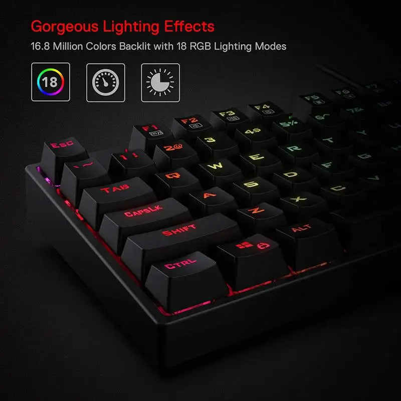 Teclado Mecánico Redragon K582 SURARA RGB: Red Switches & Anti-Ghosting