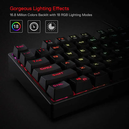 Teclado Mecánico Redragon K582 SURARA RGB: Red Switches & Anti-Ghosting