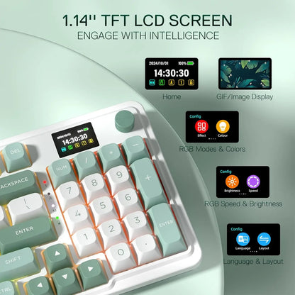 Teclado Mecánico Redragon K719: Pantalla TFT, Gasket Mount & Mint Switches