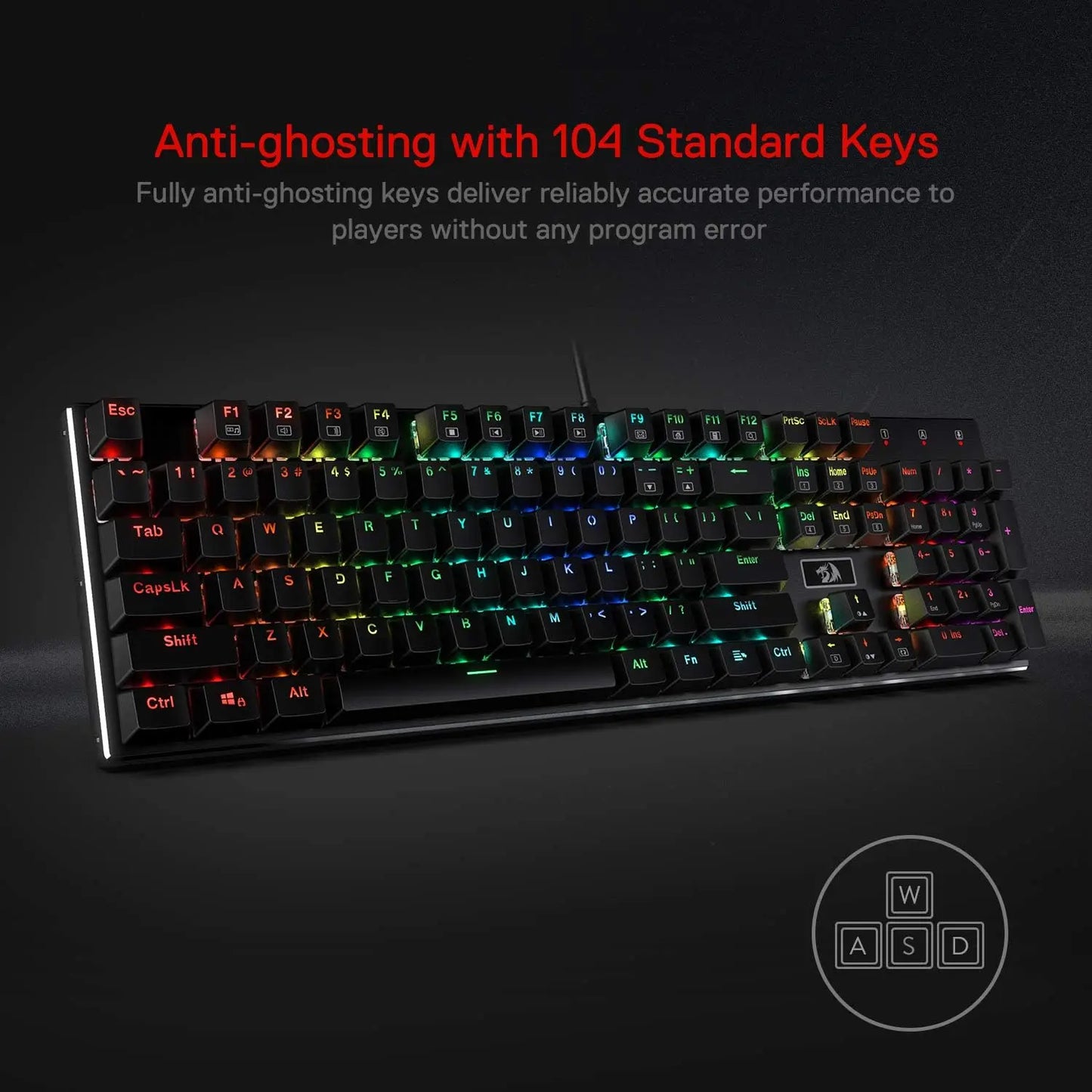 Teclado Mecánico Redragon K556: Chasis de Metal, RGB & Espuma Acústica