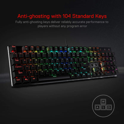 Teclado Mecánico Redragon K556: Chasis de Metal, RGB & Espuma Acústica