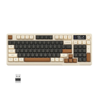 ZIYOU LANG T6: Teclado Gaming Inalámbrico con Pantalla LCD y Perilla