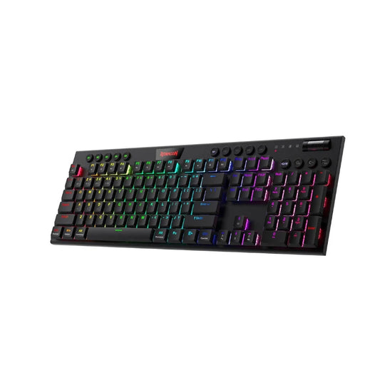 Redragon K618 Horus: Teclado Mecánico Low Profile (Tri-Mode & RGB)