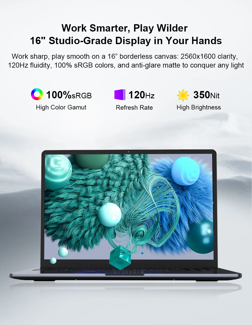 Ninkear A15 Pro: 16" 2.5K + Ryzen 5 (16GB RAM + 1TB SSD)