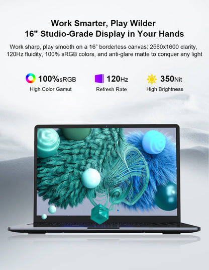 Ninkear A15 Pro: 16" 2.5K + Ryzen 5 (16GB RAM + 1TB SSD)
