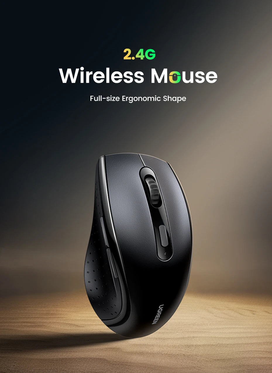 Mouse Inalámbrico Ugreen Silent: Silencioso, Ergonómico y Minimalista