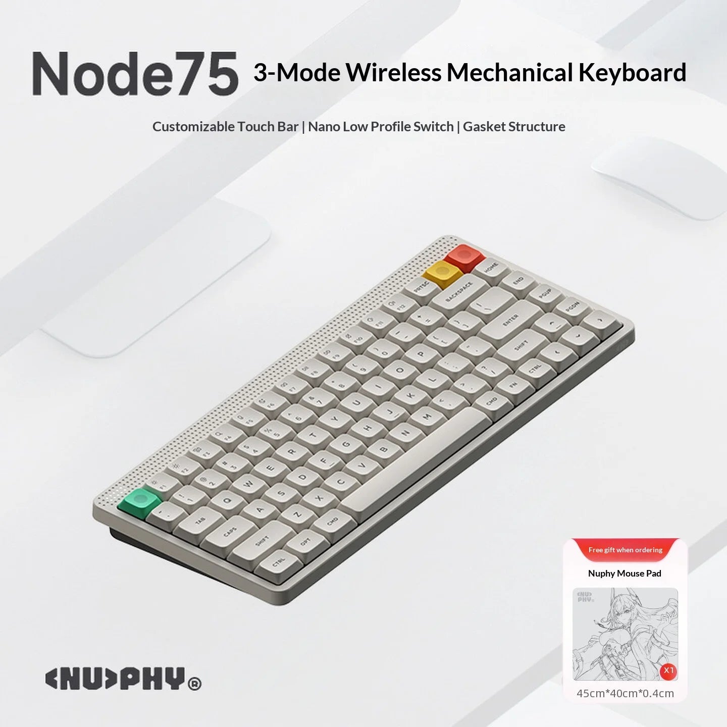 NuPhy Node Series: Teclado Mecánico Low-Profile Tri-Mode & Gasket