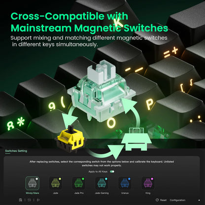 MonsGeek FUN68/60 HE: Teclado Magnético 8K (RT 0.005mm)