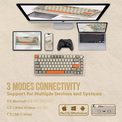 AJAZZ AK820 MAX: Teclado Mecánico Tri-Mode (Pantalla & Knob)