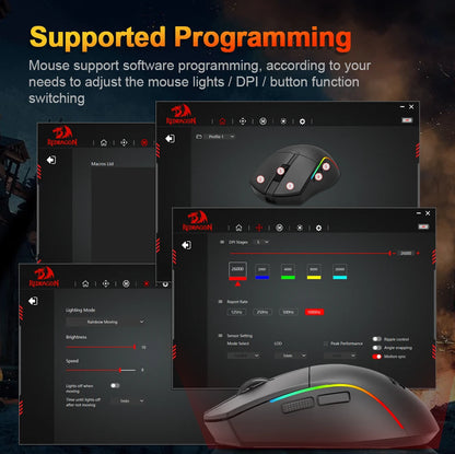 Redragon M816 DEICIDE PRO: 26K DPI & Tri-Mode Wireless