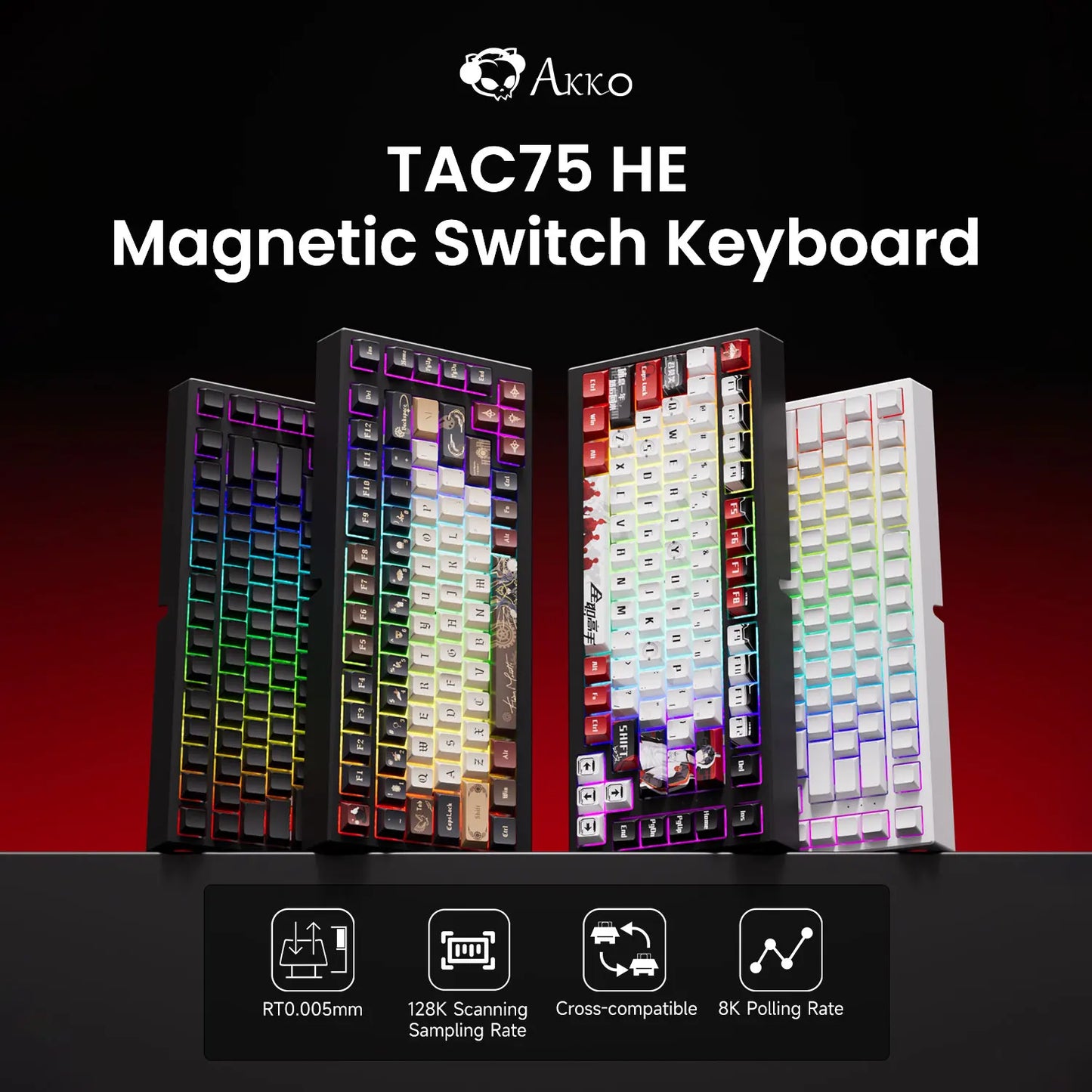 AKKO TAC75 HE: Teclado Magnético 8K (Rapid Trigger 0.005mm)