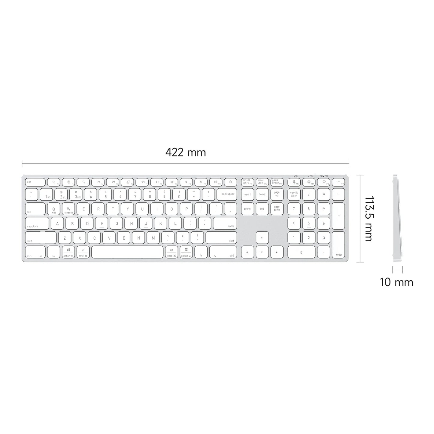 Teclado Dux Ducis Premium: Aluminio Aeroespacial & Bluetooth Multi-Device