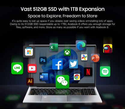 AceBook 8: Intel 16GB RAM + 512GB SSD