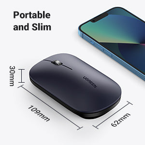 Ugreen Slim Multi-Device: Mouse Bluetooth & 2.4G Ultra-Silencioso